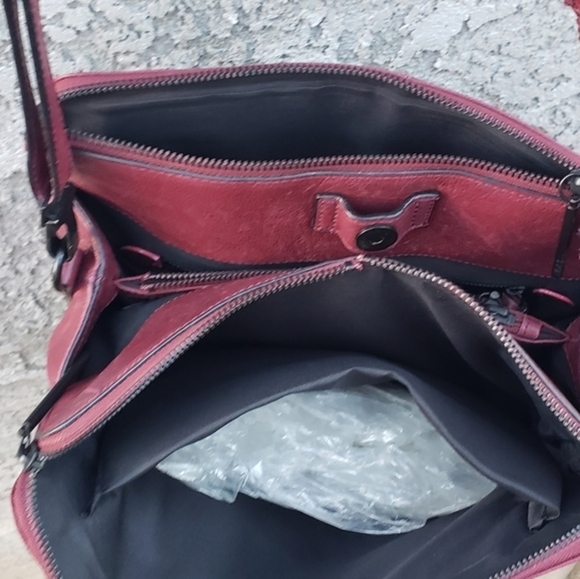 Elliott Lucca Genevieve Cabernet Leather‎ Satchel - Picture 8 of 12